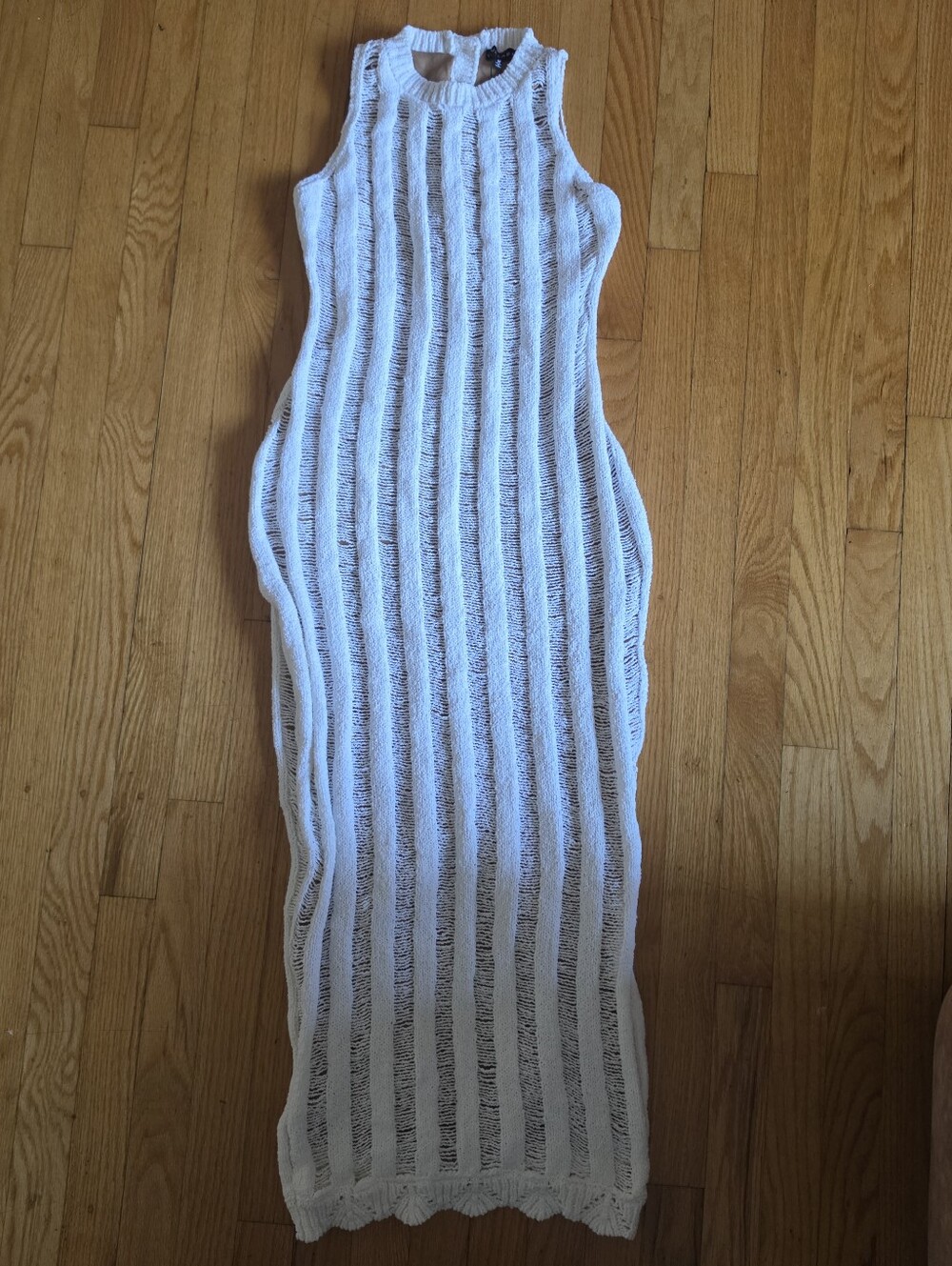 JLuxLabel Take It Away Crochet Maxi Dress Off White Sz M NEW - Picture 2 of 6